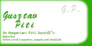 gusztav piti business card